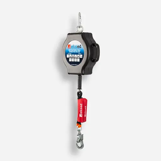 EKS-312 12-15-18-20 Metre Çelik Halatlı Geri Sarımlı Düşüş Durdurucu 2