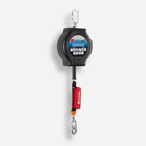 EKS-312 12-15-18-20 Metre Çelik Halatlı Geri Sarımlı Düşüş Durdurucu 3