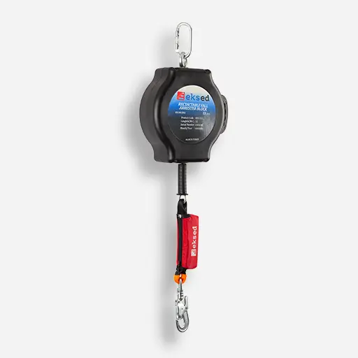 EKS-312 12-15-18-20 Metre Çelik Halatlı Geri Sarımlı Düşüş Durdurucu 4